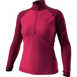 DYNAFIT SPEED PTC 1/2 ZIP W BEET RED 22