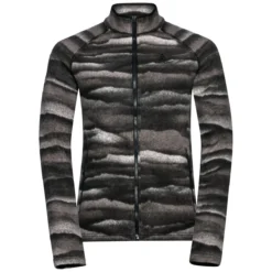 ODLO ROY GRAPHIC MIDLAYER FULL ZIP W BLACK 22