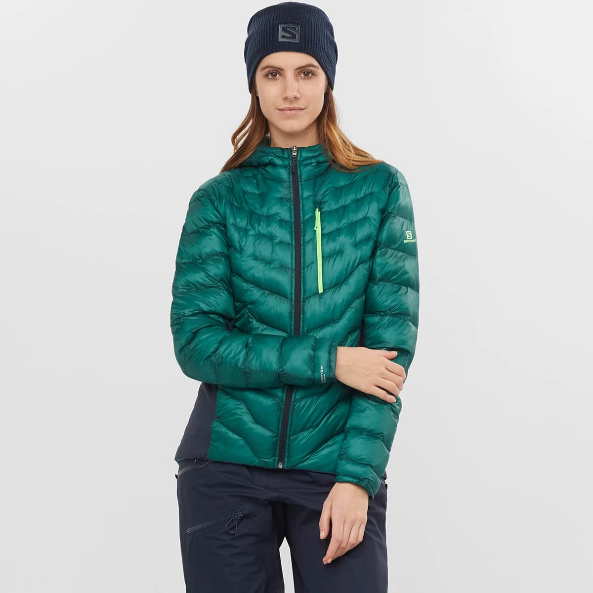 SALOMON OUTPEAK INSUL HOODIE W PACIFIC/NIGHT SKY 22 5 SALOMON OUTPEAK INSUL HOODIE W PACIFIC/NIGHT SKY 22 – Image 3