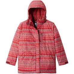COLUMBIA ALPINE FREE FALL II JACKET JR MARSALA RED/DIAMOND STRIPE 22