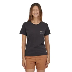 PATAGONIA W'S '73 SKYLINE ORGANIC EASY CUT POCKET TEE BLACK 23 -Rossignol Soldes Magasin 9 105120 w s 73 skyline organic easy cut pocket tee black 37532 blk 03