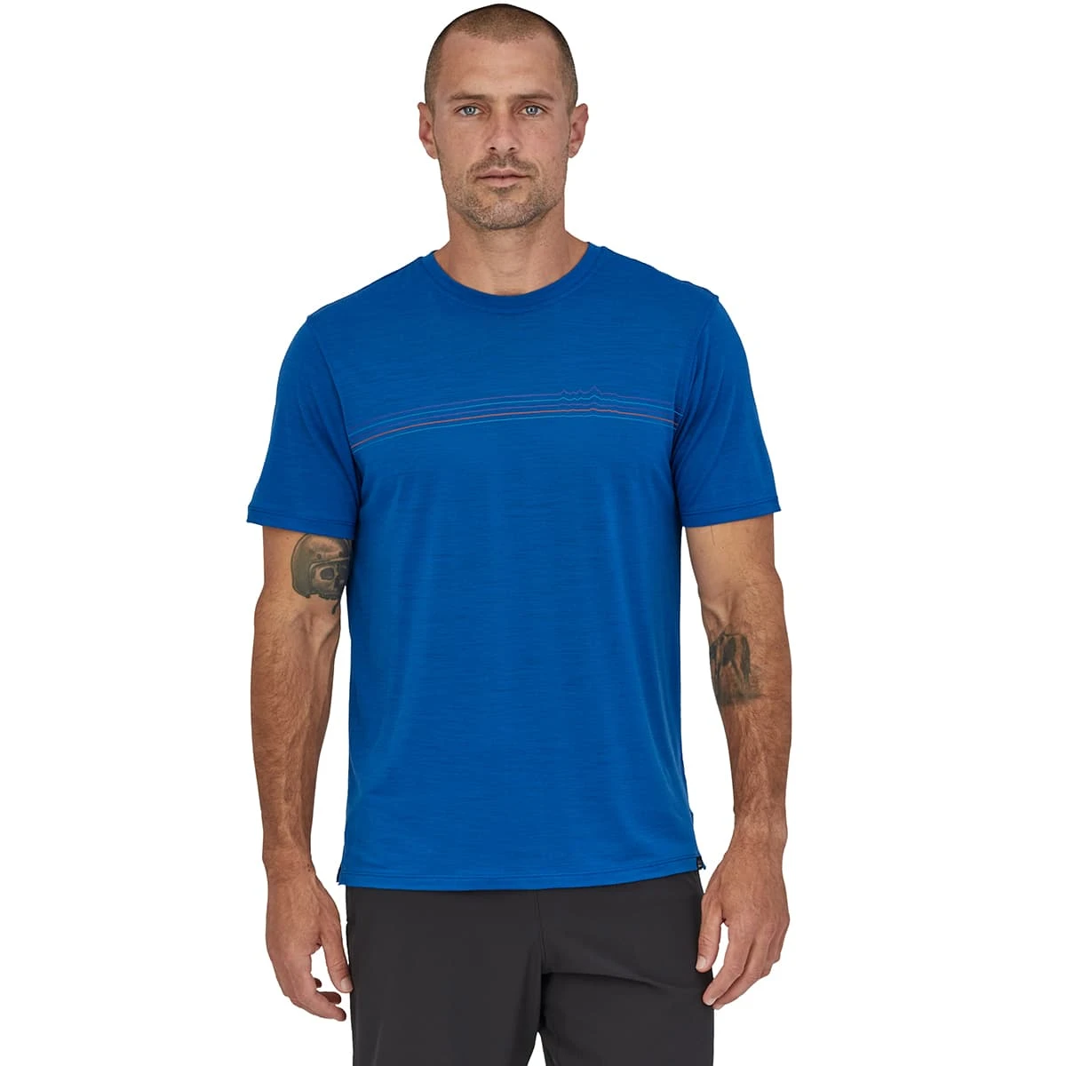 PATAGONIA M'S CAP COOL MERINO GRAPHIC SHIRT FITZ ROY FADER: ALPINE BLUE 22 4 PATAGONIA M'S CAP COOL MERINO GRAPHIC SHIRT FITZ ROY FADER: ALPINE BLUE 22 â Image 2