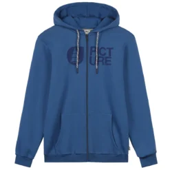 PICTURE BASEMENT FLOCK ZIP HOODIE COBALT 23