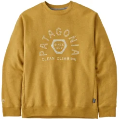 PATAGONIA CLEAN CLIMB HEX UPRISAL CREW SWEATSHIRT CABIN GOLD 23