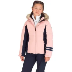 ROSSIGNOL GIRL POLYDOWN JKT BLACK PINK 23
