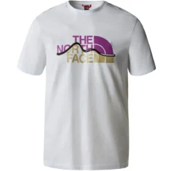 THE NORTH FACE M S/S MOUNTAIN LINE TEE TNF WHITE/PURPLE CACTUS FLOWER 23