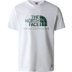 THE NORTH FACE M BERKELEY CALIFORNIA TEE TNF WHITE DEEP GRASS GREEN 23