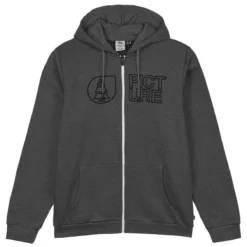 PICTURE BASEMENT ZIP HOODIE M DARK GREY MELANGE 23