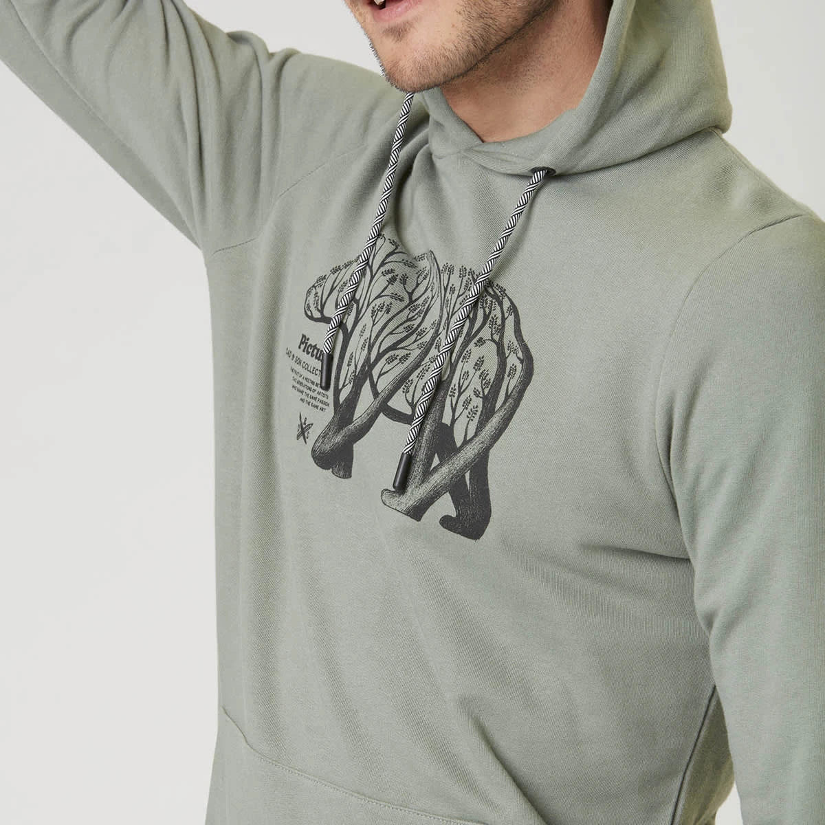 PICTURE D&S BEAR BRANCH HOODIE M GREEN SPRAY 23 5 PICTURE D&S BEAR BRANCH HOODIE M GREEN SPRAY 23 – Image 3