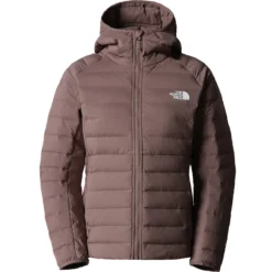 THE NORTH FACE W BELLEVIEW STRETCH DOWN HOODIE DEEP TAUPE 23