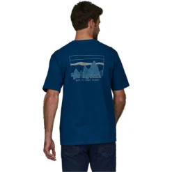 PATAGONIA M'S '73 SKYLINE ORGANIC T-SHIRT LAGOM BLUE 23 -Rossignol Soldes Magasin 9 126756 37534 lmbe 04