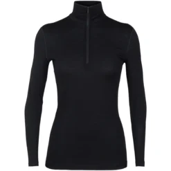 ICEBREAKER MERINO 200 OASIS LS HALF ZIP W BLACK 23