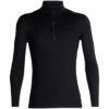 ICEBREAKER MERINO 200 OASIS LS HALF ZIP BLACK 23