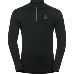 ODLO T-SHIRT ML 1/2 ZIP NATURAL BLACK 23