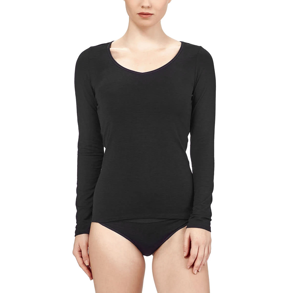 ICEBREAKER WMNS SIREN LS SWEETHEART BLACK 23 4 ICEBREAKER WMNS SIREN LS SWEETHEART BLACK 23 – Image 2