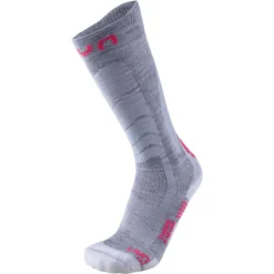 UYN LADY SKI TOURING SOCKS SILVER/FUCHSIA 23