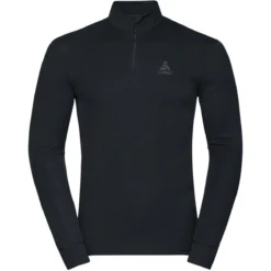 ODLO ACTIVE WARM ECO BL TOP TURTLE NECK L/S HALF ZIP BLACK 23
