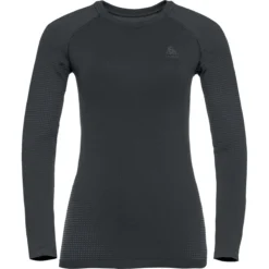 ODLO PERFORMANCE WARM ECO BL TOP CREW NECK L/S W BLK/NEW ODLO GRAPHITE GREY 23
