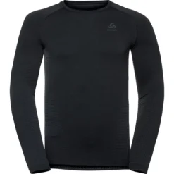 ODLO PERFORMANCE WARM ECO BL TOP CREW NECK L/S BLK - NEW ODLO GR GREY 23
