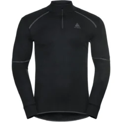ODLO T-SHIRT ML 1/2 ZIP X-WARM BLACK 23