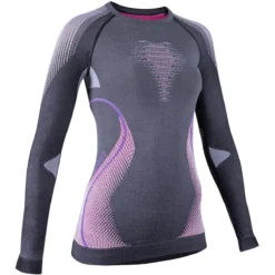 UYN LADY EVOLUTYON UW SHIRT LG SL MELANGE ANTHRACITE MELANGE/RASPBERRY/PURPLE 22 -Rossignol Soldes Magasin 9 76378 u100019 g980 03