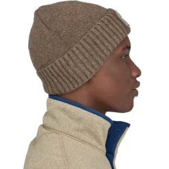 PATAGONIA BRODEO BEANIE FITZ ROY TROUT PATCH ASH TAN 23 -Rossignol Soldes Magasin 9 77687 29206 fpat 03