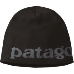 PATAGONIA BEANIE HAT LOGO BELWE BLACK 22