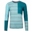 ORTOVOX 185 ROCK'N'WOOL LONG SLEEVE W ICE WATERFALL 23 -Rossignol Soldes Magasin 9 93750 185 rock n wool long sleeve w ice waterfall 84152 iw 01