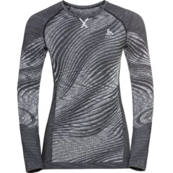 ODLO BLACKCOMB ECO BL TOP CREW NECK L/S W BLACK SPACE DYE 23