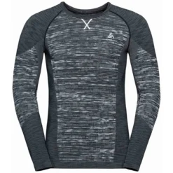 ODLO BLACKCOMB ECO BL TOP CREW NECK L/S BLACK SPACE DYE 23