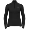 ODLO MERINO 260 BL TOP TURTLE NECK L/S HALF ZIP W BLACK 23 -Rossignol Soldes Magasin 9 95407 merino 260 w black 110991 15000 01