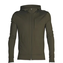 ICEBREAKER MERINO QUANTUM III LS ZIP HOODIE LODEN 23