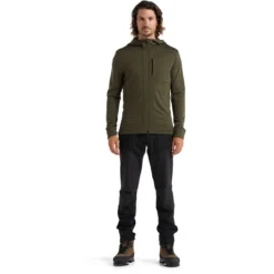 ICEBREAKER MERINO QUANTUM III LS ZIP HOODIE LODEN 23 -Rossignol Soldes Magasin 9 95505 quantum iii ls zip hoodie loden ib0a59jx069 10