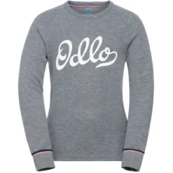 ODLO ACTIVE WARM ORIGINALS ECO KIDS BL TOP CREW NECK L/S ODLO STEEL GREY MELANGE 23