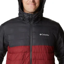 COLUMBIA POWDER LITE HOODED JKT RED JASPER SHARK 22 -Rossignol Soldes Magasin 9 95842 powder lite hooded jacket red jasper shark 1693931 667 03