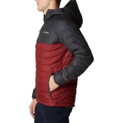 COLUMBIA POWDER LITE HOODED JKT RED JASPER SHARK 22 -Rossignol Soldes Magasin 9 95842 powder lite hooded jacket red jasper shark 1693931 667 05