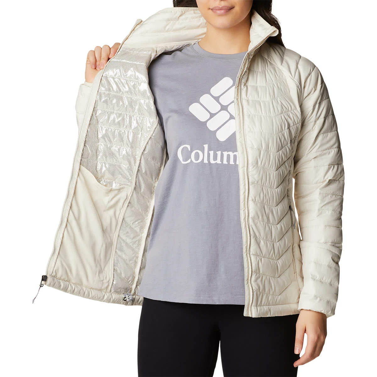 COLUMBIA POWDER LITE JKT W CHALK 23 5 COLUMBIA POWDER LITE JKT W CHALK 23 – Image 3