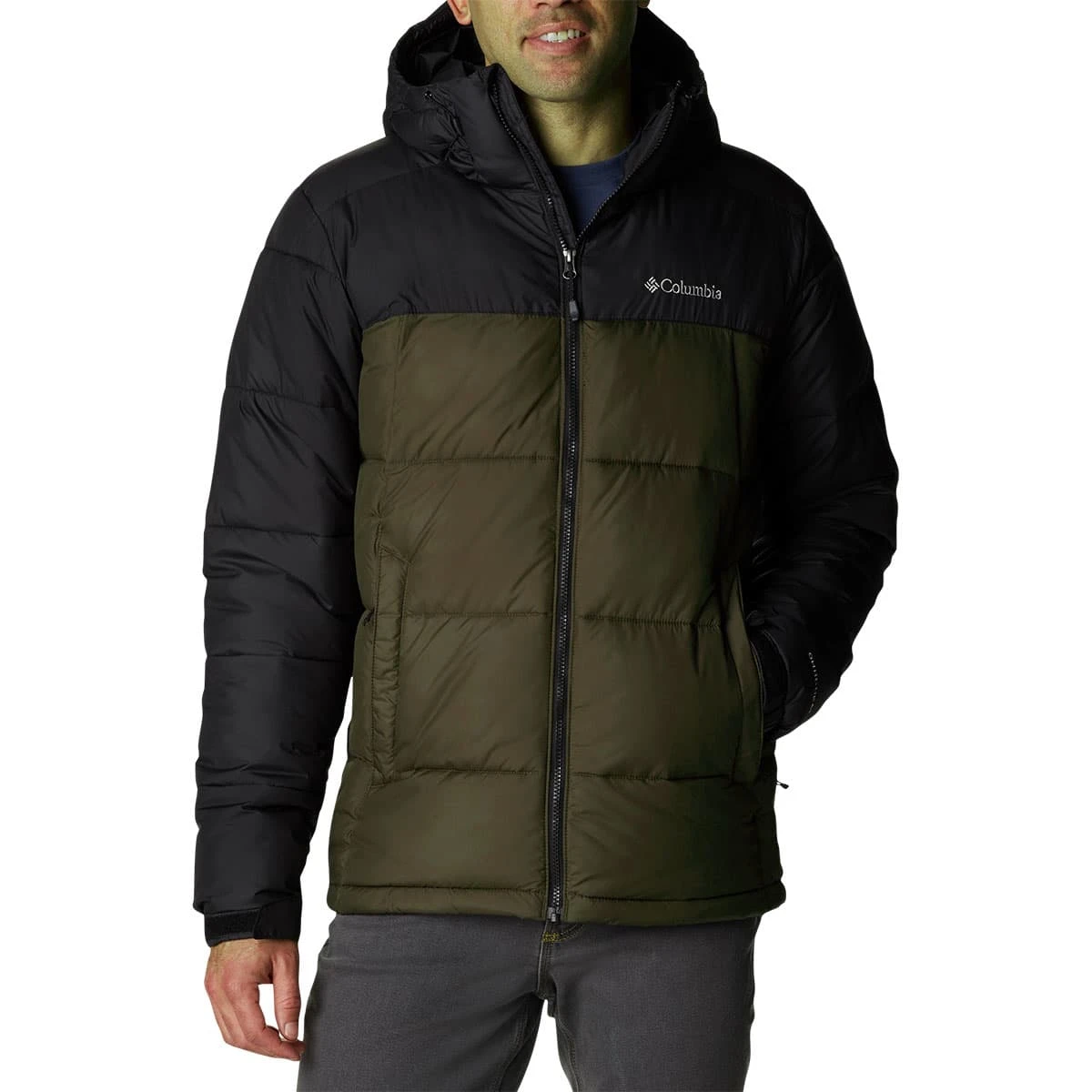 COLUMBIA PIKE LAKE HOODED JACKET OLIVE GREEN BLACK 23 3 COLUMBIA PIKE LAKE HOODED JACKET OLIVE GREEN BLACK 23
